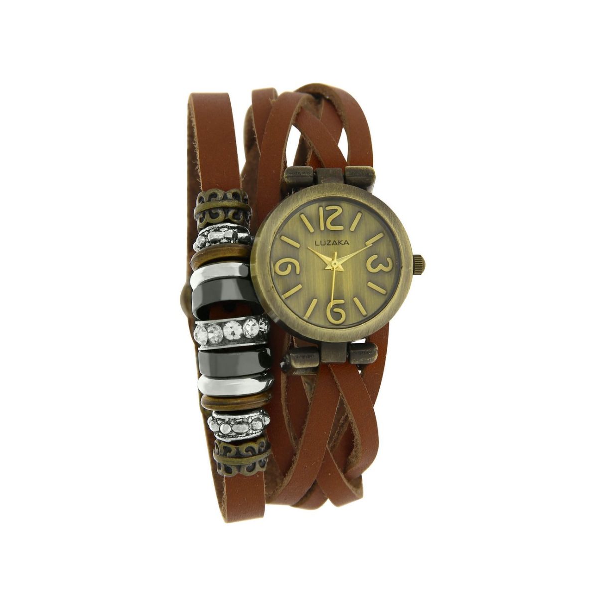 LUZAKA Dámske Hodinky VERA hnedé štrasové 026691