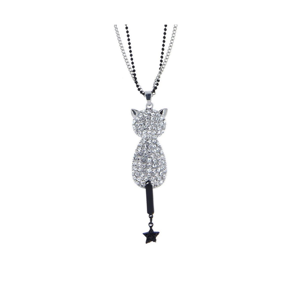 LUZAKA Náhrdelník CAT strieborný 038014 LUZAKA Náhrdelník CAT strieborný 038014