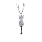 LUZAKA Náhrdelník CAT strieborný 038014