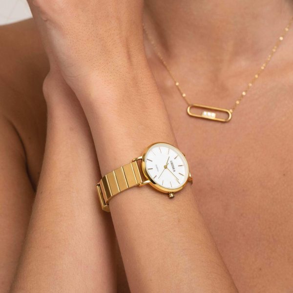 Dámske hodinky Zoé okrúhle zlatej farby 67641 LUZAKA