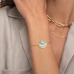 Dámsky Oceľový náramok z kameňa Enya 65272 LUZAKA – Obrázok 2