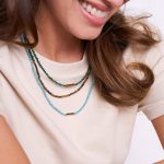 Dámsky Modrý náhrdelník Howlit Amour 73476 LUZAKA – Obrázok 2