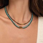 Dámsky Modrý náhrdelník Howlit Amour 73476 LUZAKA – Obrázok 3