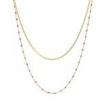 Dámsky Náhrdelníka viacradový Kapucin ružový 10877 LUZAKA