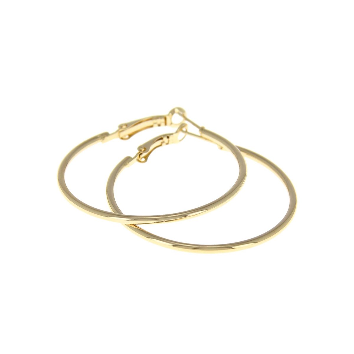 3 páry pozlátených oceľových kruhových náušníc 26057 LUZAKA – Obrázok 3