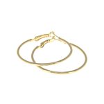 3 páry pozlátených oceľových kruhových náušníc 26057 LUZAKA – Obrázok 3