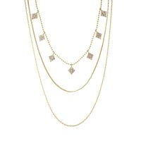 Dámsky Viacradový náhrdelník zlatý 73568 LUZAKA
