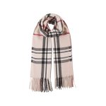 Dámsky Károvaný Biely šál 10113 LUZAKA