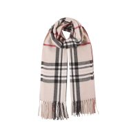 Dámsky Károvaný Biely šál 10113 LUZAKA