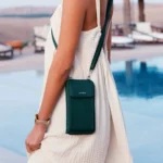 Dámska vertikálna taška s peňaženkou Zelená 10412 LUZAKA – Obrázok 3