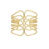 Dámska pozlátená oceľová  manžeta Curby 11126 LUZAKA