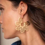 Dámske pozlátené oceľové náušnice Floriane 11127 LUZAKA – Obrázok 2