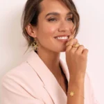 Dámske náušnice z pozlátenej ocele Julia 11333 LUZAKA – Obrázok 3