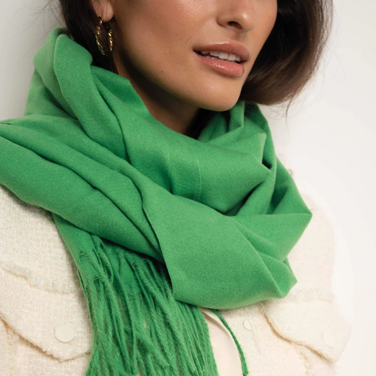 Dámsky zelený šál Kim 10097 LUZAKA – Obrázok 2
