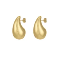 Dámske oceľové náušnice Pia pozlátené 11039 LUZAKA