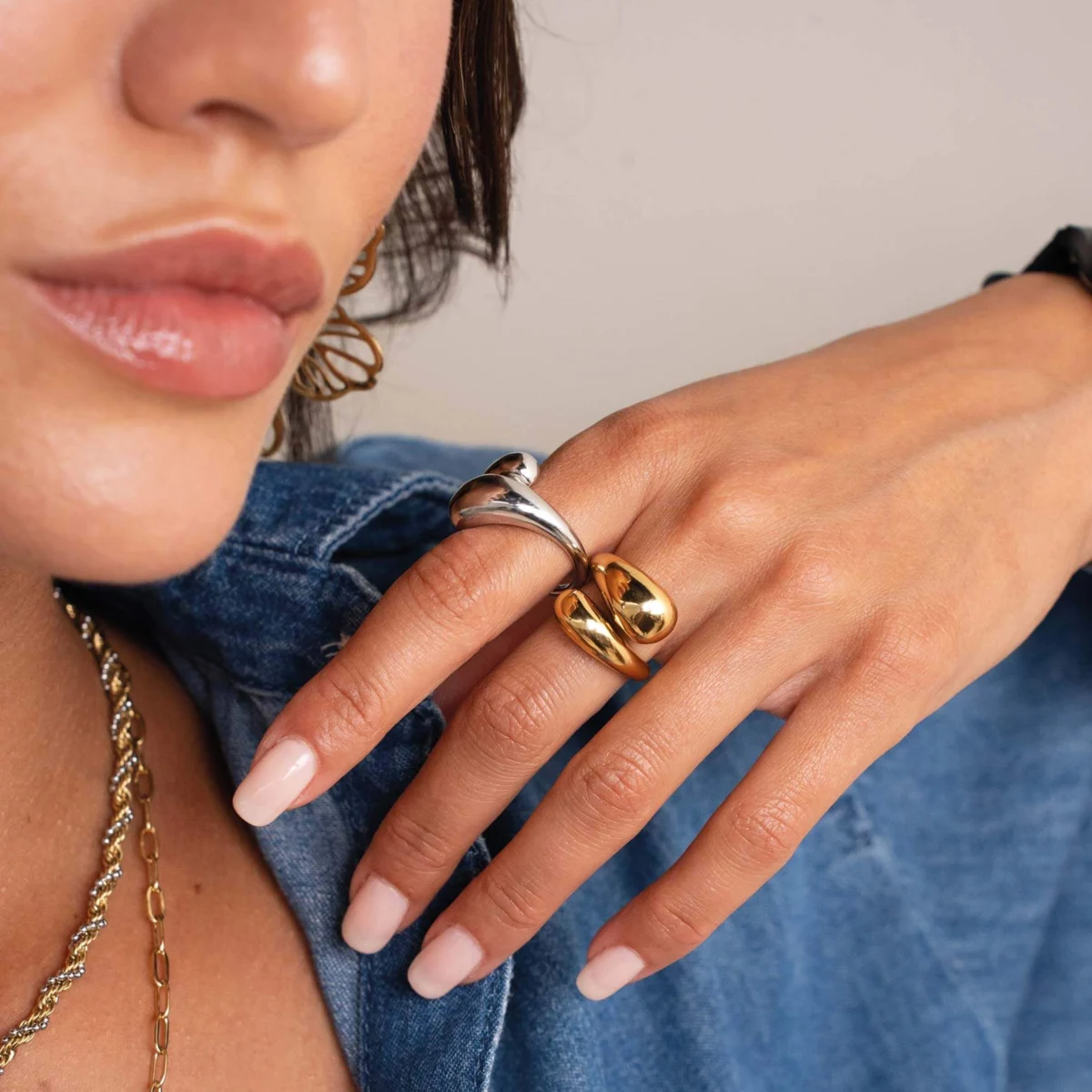 Dámsky oceľový prsteň strieborný Pia 11317 LUZAKA – Obrázok 2