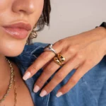 Dámsky oceľový prsteň strieborný Pia 11317 LUZAKA – Obrázok 2