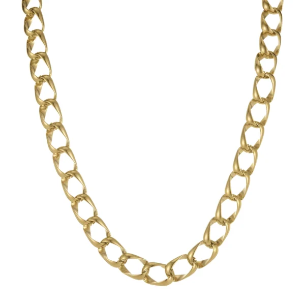 Dámsky pozlátený náhrdelník z oceľovej sieťoviny Albane 11396 LUZAKA