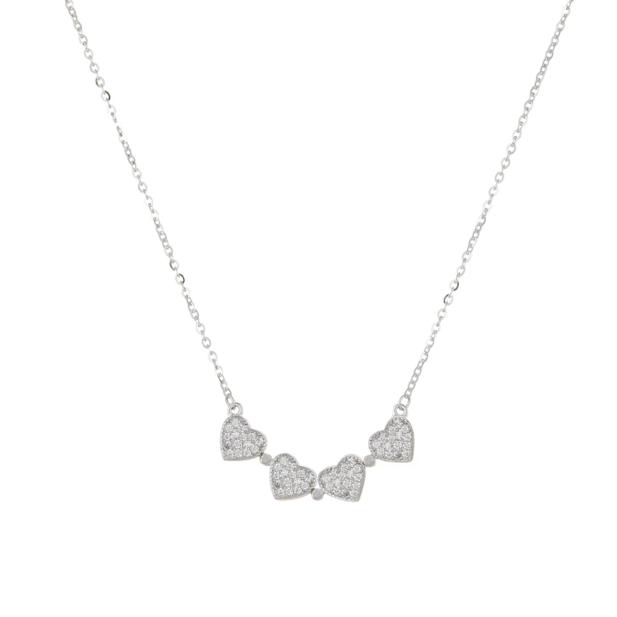 Dámsky Náhrdelník Lásky 4v1 Rhodiované striebro 925 a zirkóny 11439 LUZAKA Dámsky Náhrdelník Lásky 4v1 Rhodiované striebro 925 a zirkóny 11439 LUZAKA – Obrázok 1