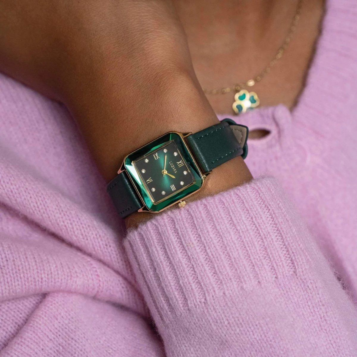 Dámske hodinky Camille zelené 11513 LUZAKA – Obrázok 2