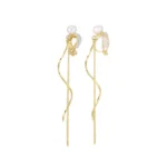 Dámske klipsové náušnice Méline zlaté 11010 LUZAKA – Obrázok 3