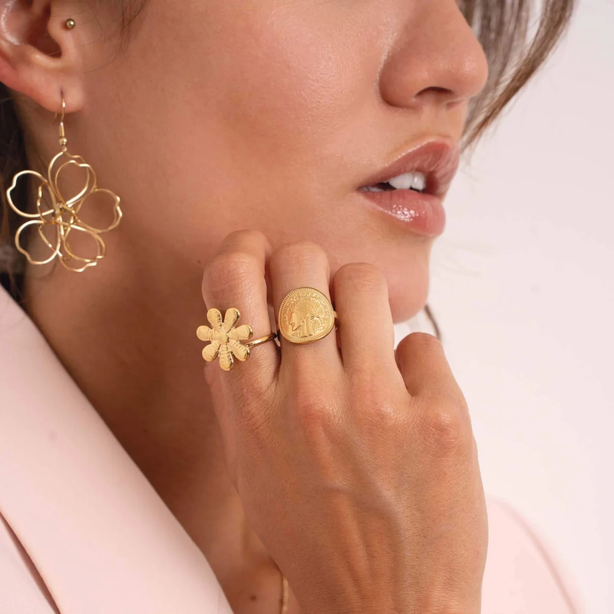 Dámsky Prsteň Naomi z pozlátenej ocele 11042 LUZAKA – Obrázok 3