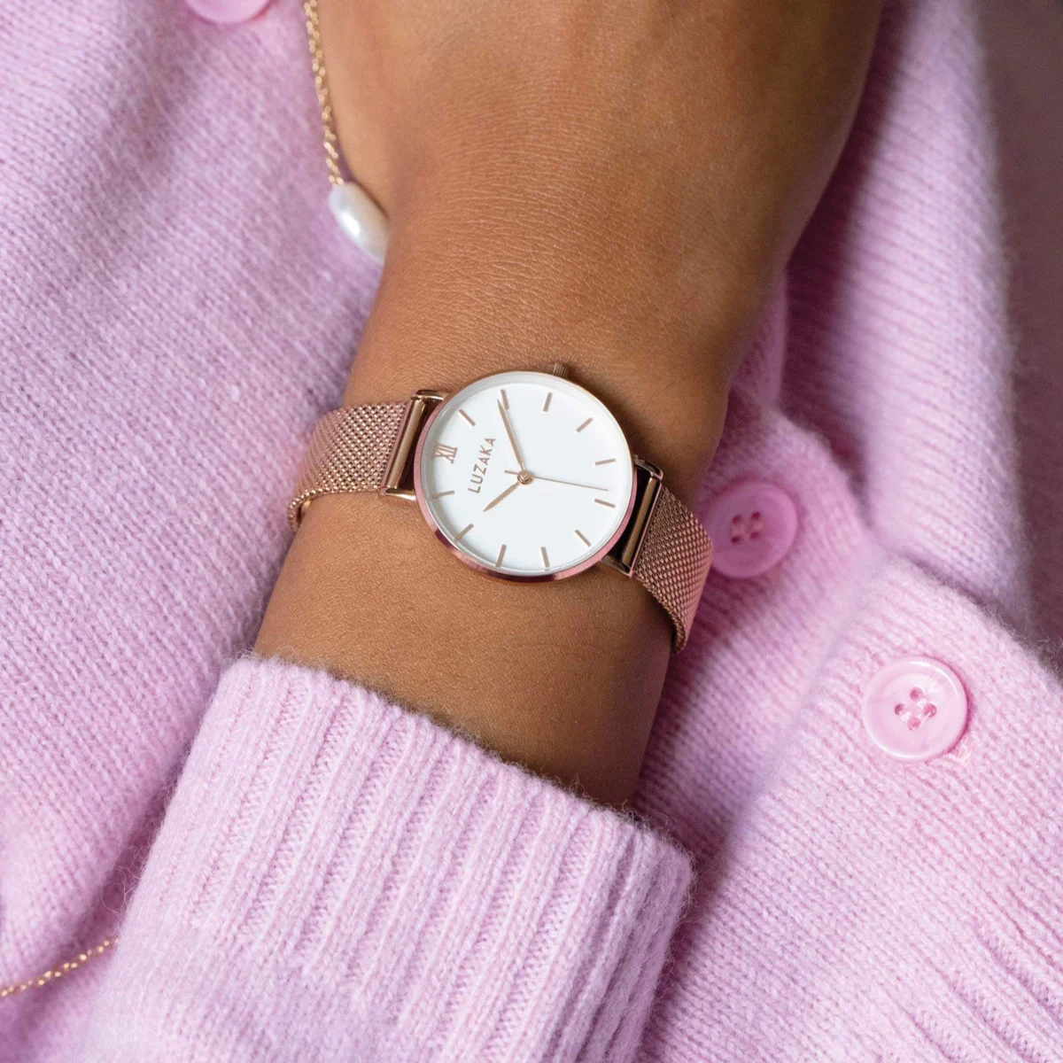 Dámske hodinky Paloma ružové zlato 40567 LUZAKA – Obrázok 2