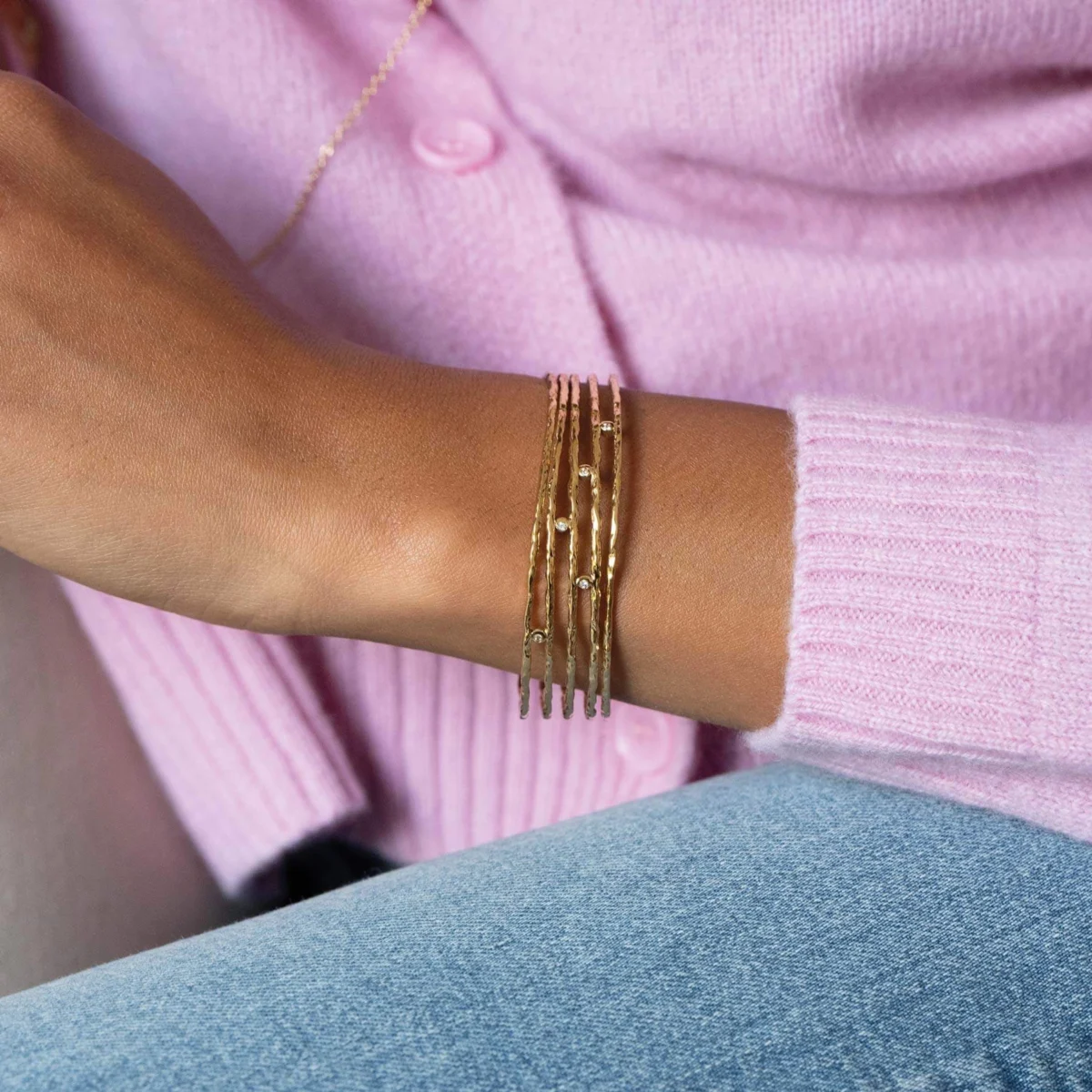 Dámsky náramok Saturn z pozlátenej ocele 11150 LUZAKA – Obrázok 4