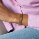 Dámsky náramok Saturn z pozlátenej ocele 11150 LUZAKA – Obrázok 4