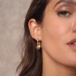 Dámske náušnice valentínske z pozlátenej ocele 11278 LUZAKA – Obrázok 2