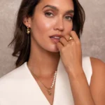 Dámske náušnice valentínske z pozlátenej ocele 11278 LUZAKA – Obrázok 3