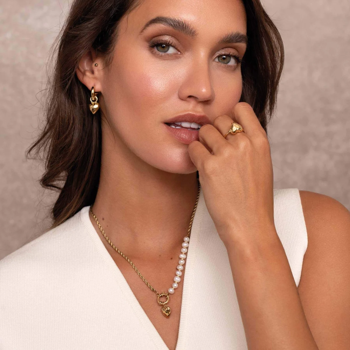 Dámsky prsteň Valentínske srdiečko z pozlátenej ocele  11282 LUZAKA – Obrázok 2