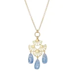 Náhrdelník Mélissa modrý oceľovo zlatý 11195 LUZAKA