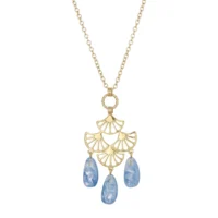 Náhrdelník Mélissa modrý oceľovo zlatý 11195 LUZAKA