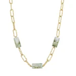 Dámsky oceľový náhrdelník zelený Topia 11306 LUZAKA