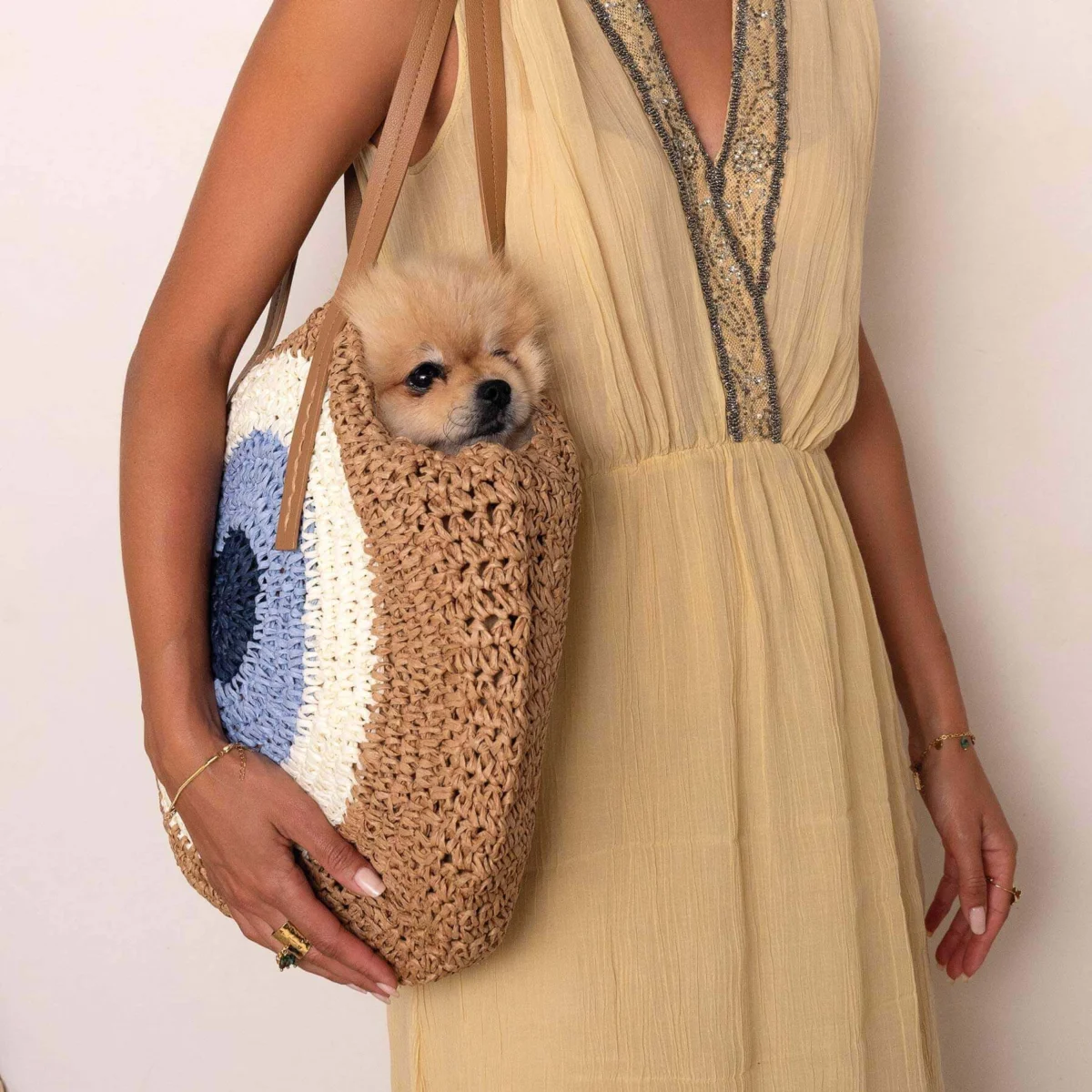 Modrá slamená taška Bellagio 10995 LUZAKA