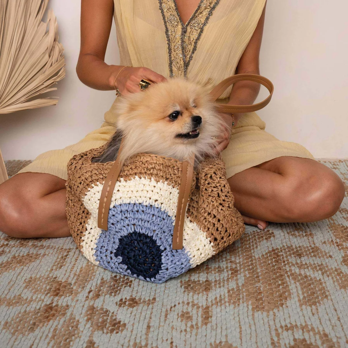 Modrá slamená taška Bellagio 10995 LUZAKA