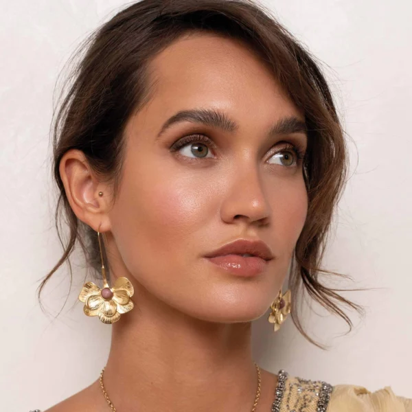 Náušnice Iris z pozlátenej ocele 11185 LUZAKA