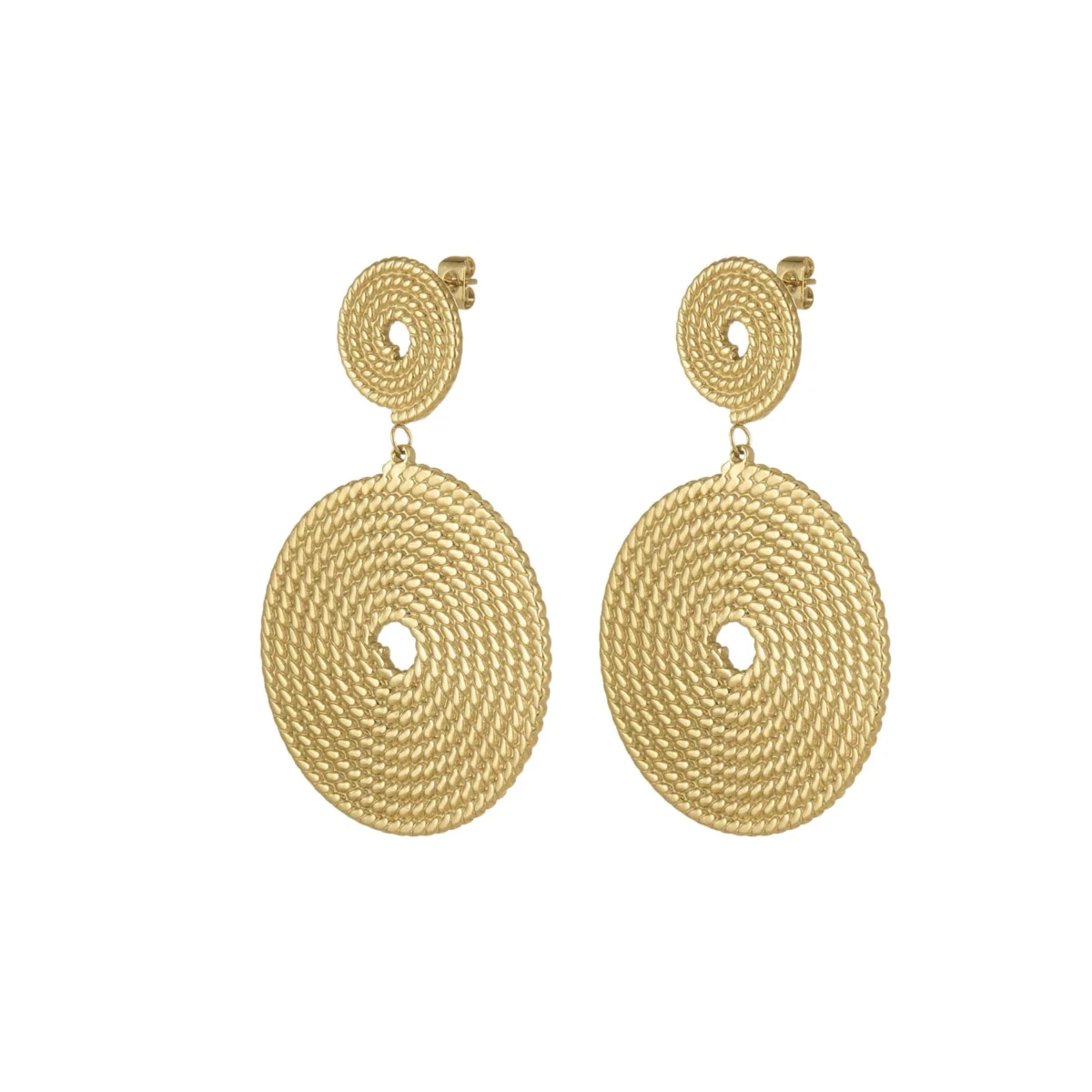 Dámske pozlátené oceľové náušnice Marina 11388 LUZAKA Dámske pozlátené oceľové náušnice Marina 11388 LUZAKA