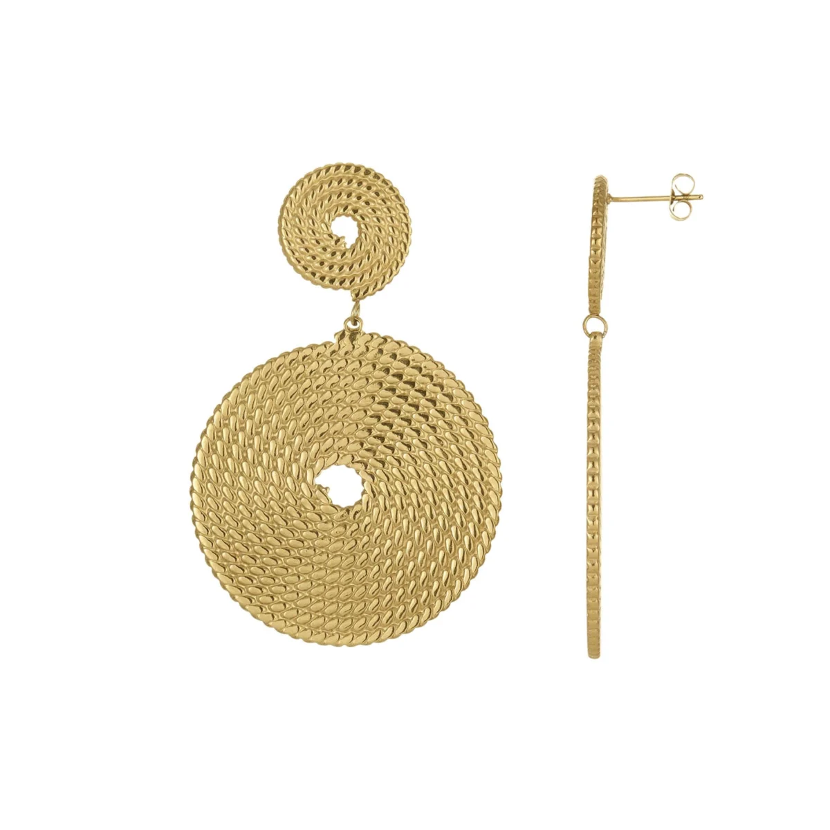 Dámske pozlátené oceľové náušnice Marina 11388 LUZAKA