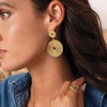 Dámske pozlátené oceľové náušnice Marina 11388 LUZAKA