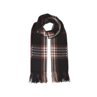 Čierny kockovaný šál 10111 LUZAKA