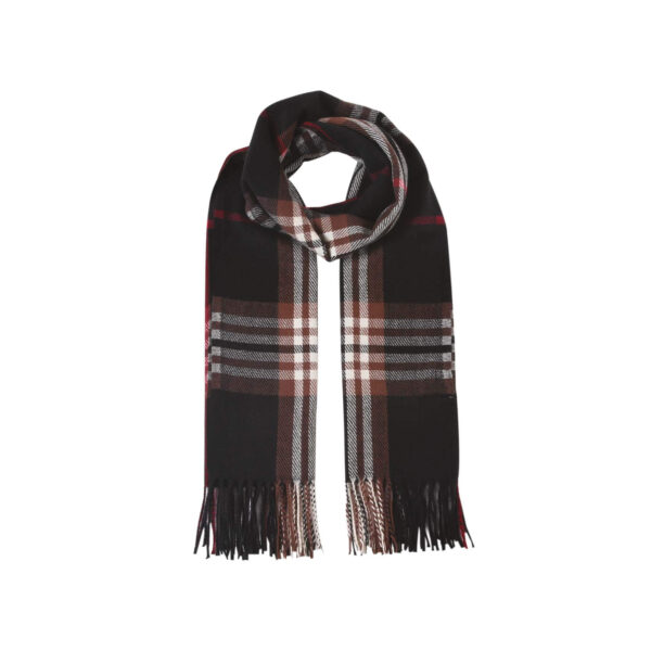 Čierny kockovaný šál 10111 LUZAKA