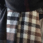 Čierny kockovaný šál 10111 LUZAKA