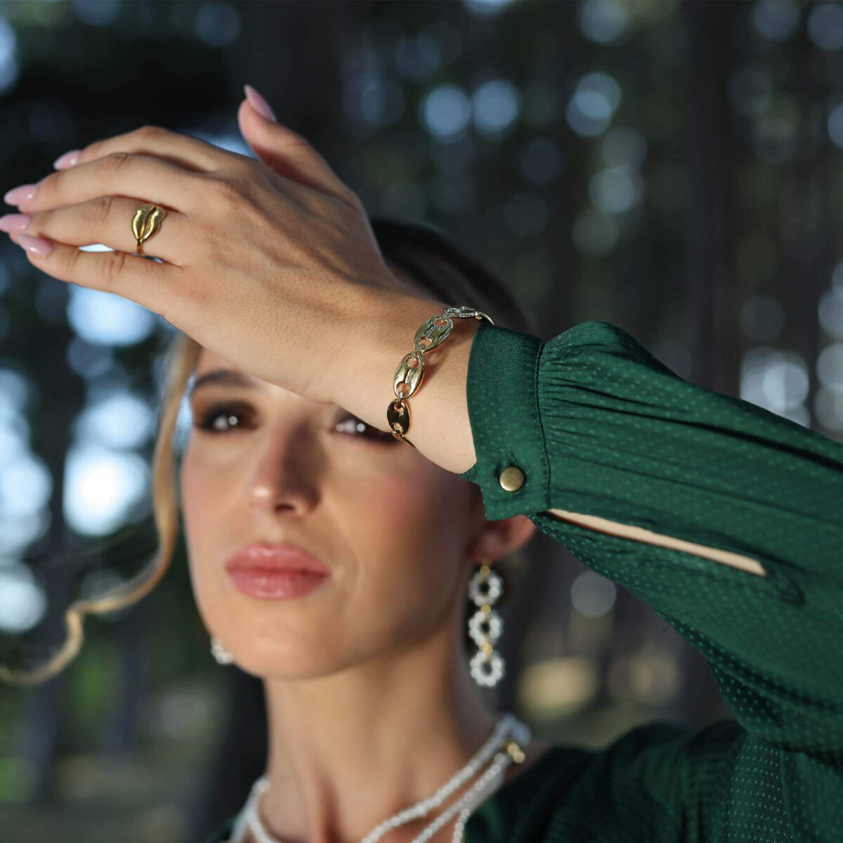 Oceľový náramok Vanilla pozlátený 11851 LUZAKA