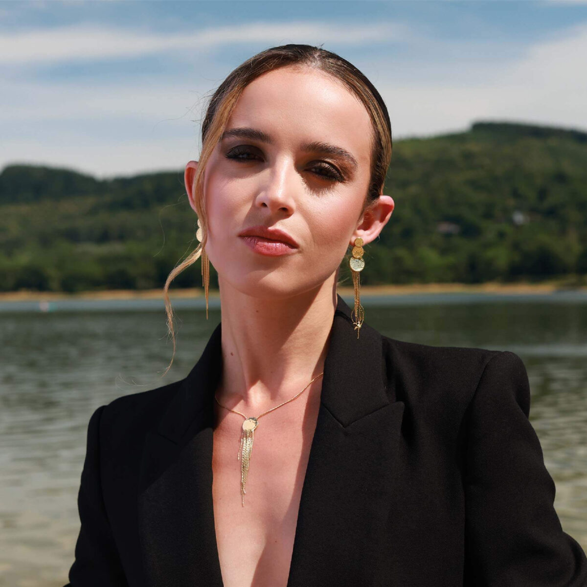 Náušnice Margaux z pozlátenej ocele 11751 LUZAKA – Obrázok 5